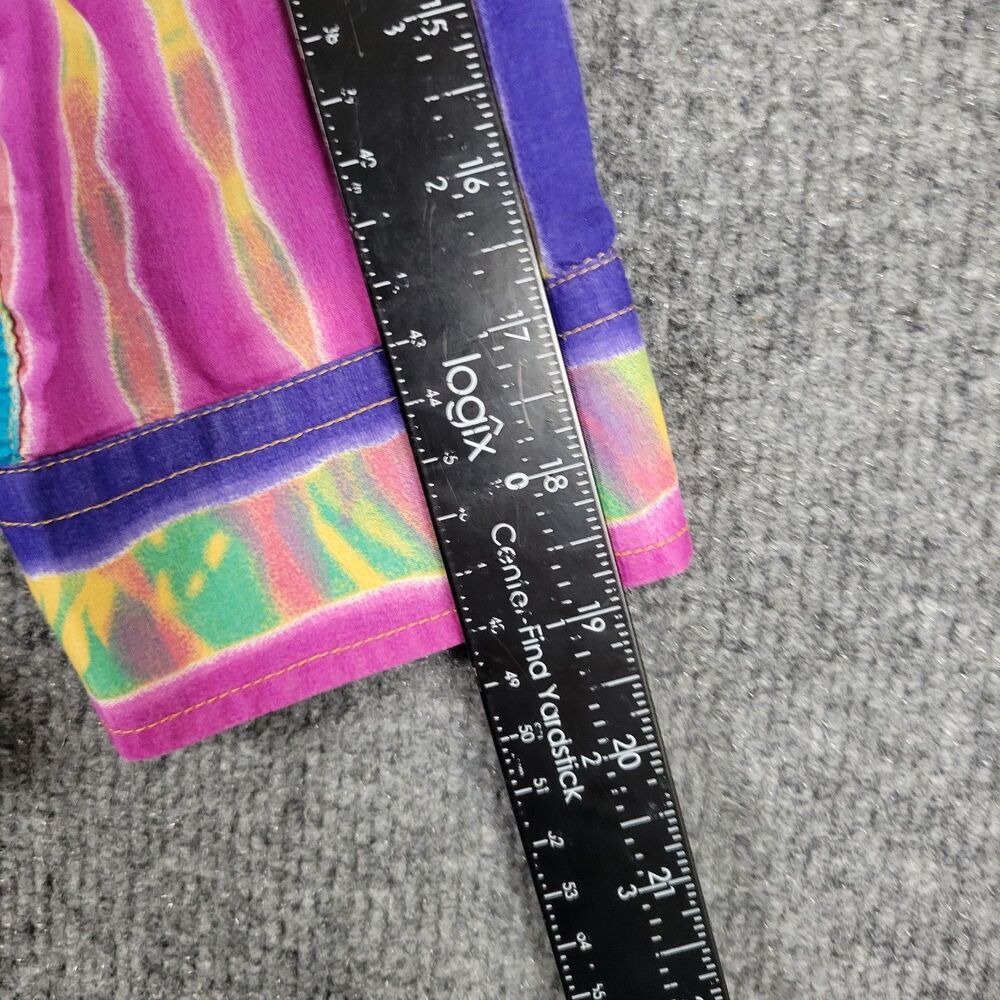 LAUREN RALPH LAUREN Rainbow Striped Button Up Top Airy Summer Pride SIZE MEDIUM - Picture 10 of 10
